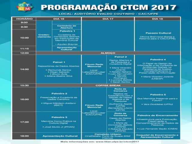 Programação CTCM 2017